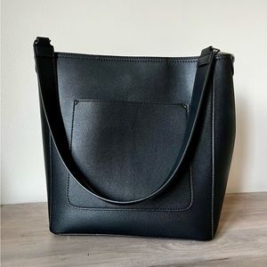 BROMEN Leather Shoulder Bucket Purse